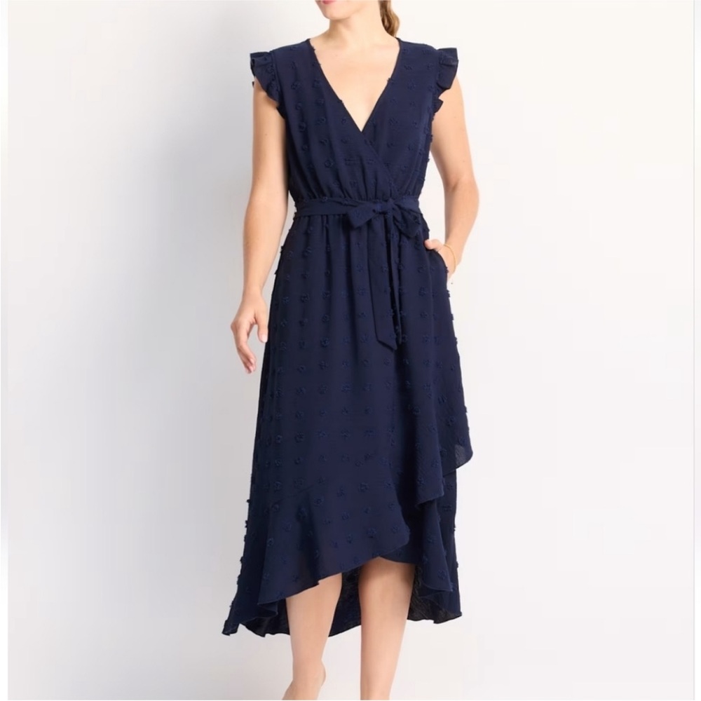 Daniel Rain Navy Swiss Dot Dress